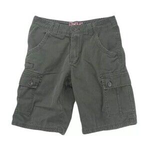 1688 Revolution Shorts Mens Size 30 Flat Front 100% Cotton Green Casual Cargo